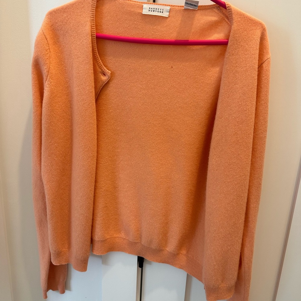 Barneys New York Women's Peach Cashmere Cardigan